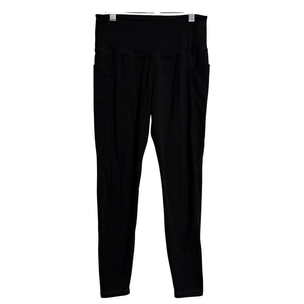 Danskin Womens Black High Waisted Active‎ Leggings with Pockets Style Size S